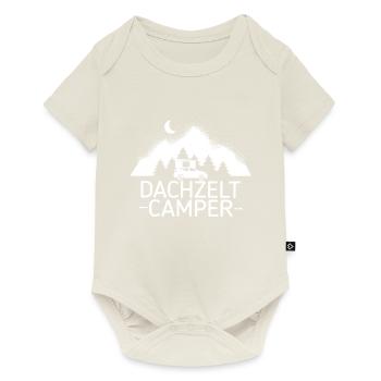 Dachzelt Camper Geschenk für Camping Dachzelten - Baby Premium Kurzarmbody - Naturweiß - Vorne
