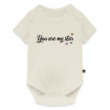 Tu es mon étoile - Body à manches courtes Premium Bébé - blanc cassé - Devant