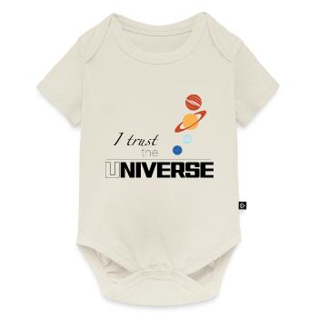 I Trust The Universe - Baby Premium Kurzarmbody - Naturweiß - Vorne