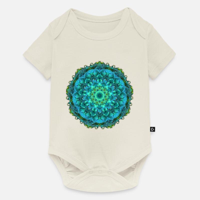 Water Mandala - Body à manches courtes Premium Bébé - blanc cassé