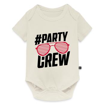 lunettes de soleil party crew - Body à manches courtes Premium Bébé - blanc cassé - Devant
