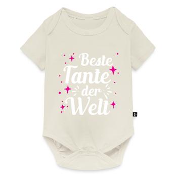 Beste Tante der Welt - Baby Premium Kurzarmbody - Naturweiß - Vorne