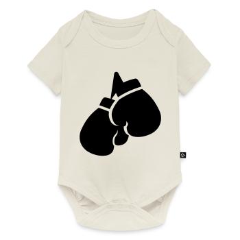 Boxhandschuhe symbol - Baby Premium Kurzarmbody - Naturweiß - Vorne