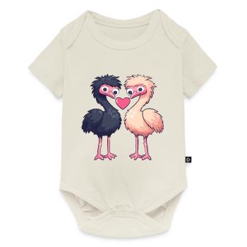 Ostrich Couple Love Couple In Love - Baby Premium short-sleeve bodysuit - off white - Front