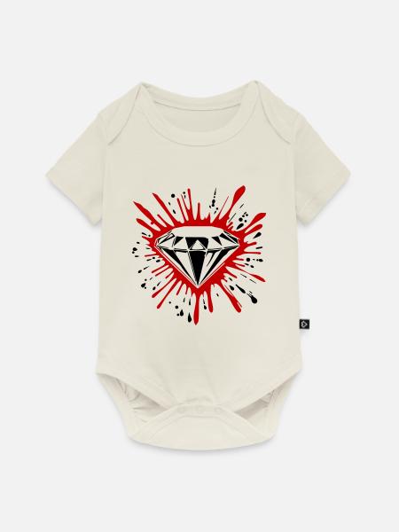 Diamant Symbol Edelstein - Baby Premium Kurzarmbody - Naturweiß