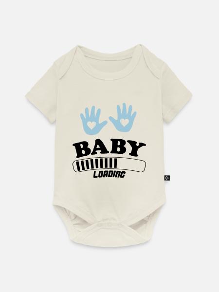baby loading - Baby Premium Kurzarmbody - Naturweiß