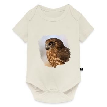Owl design - Baby Premium short-sleeve bodysuit - off white - Front