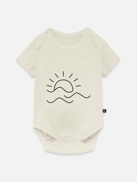 Sonne - Baby Premium Kurzarmbody - Naturweiß