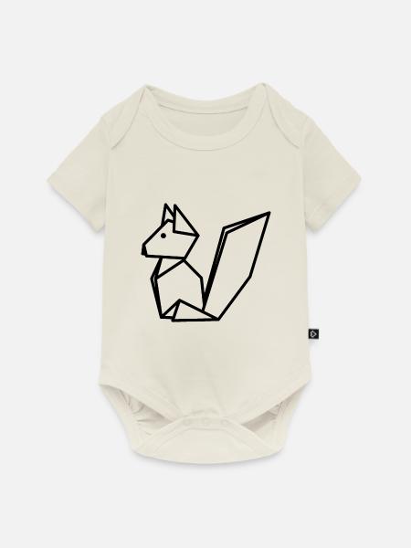 Fuchs - Baby Premium Kurzarmbody - Naturweiß