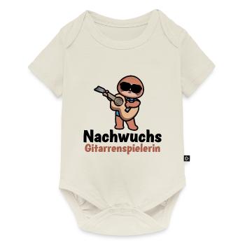 Nachwuchs Gitarrenspielerin Gitarre Baby Mädchen - Baby Premium Kurzarmbody - Naturweiß - Vorne