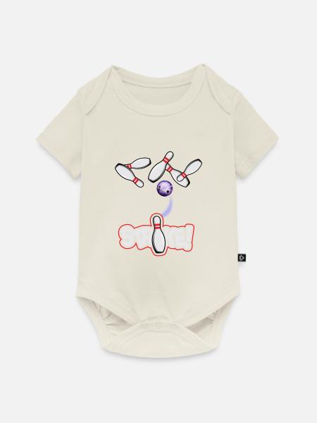 Bowling Strike - Baby Premium Kurzarmbody - Naturweiß