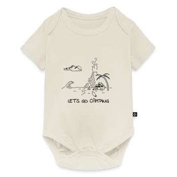 Lets go camping surfing - Baby Premium short-sleeve bodysuit - off white - Front