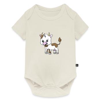 Kuh - Baby Premium Kurzarmbody - Naturweiß - Vorne
