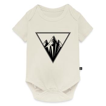 berge symbol icon triangle - Baby Premium Kurzarmbody - Naturweiß - Vorne