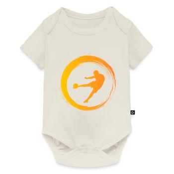 Sporty Hobby Leidenschaft Fussball - Baby Premium Kurzarmbody - Naturweiß - Vorne