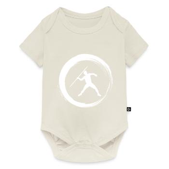 Sporty Hobby Leidenschaft Speerwurf - Baby Premium Kurzarmbody - Naturweiß - Vorne