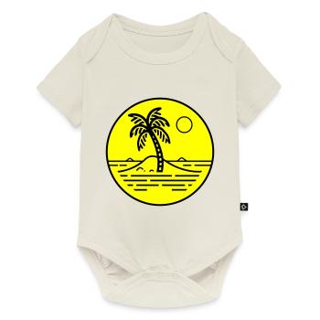 Palm Trees Island Symbol Beach - Baby Premium short-sleeve bodysuit - off white - Front