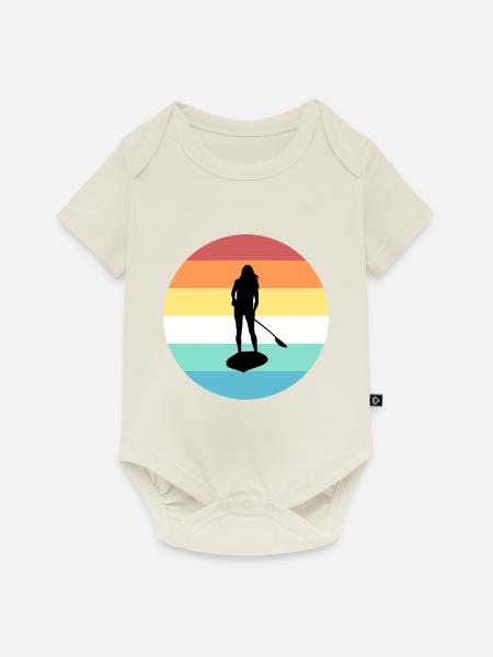 Stand Up Paddle - Baby Premium Kurzarmbody - Naturweiß
