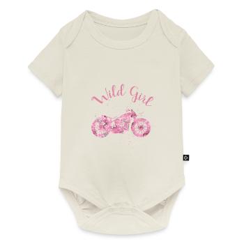 Wild Girl - Baby Premium Kurzarmbody - Naturweiß - Vorne