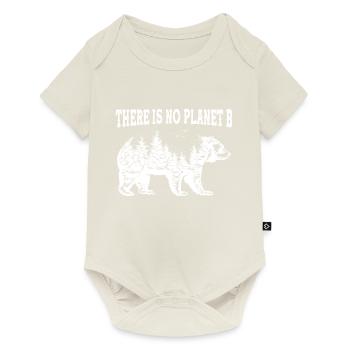 Il N'y A Pas De Planète B Cadeau Protection Ours - Body à manches courtes Premium Bébé - blanc cassé - Devant