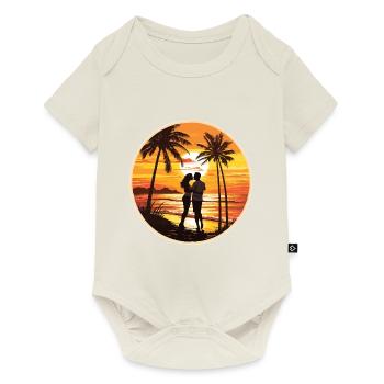 Beach, Island, Sea, Sunset - Baby Premium short-sleeve bodysuit - off white - Front
