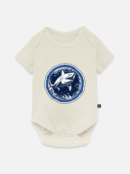 Majestätische Tiefe - Baby Premium Kurzarmbody - Naturweiß
