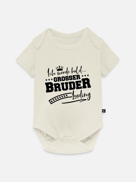 grosser bruder loading - Baby Premium Kurzarmbody - Naturweiß