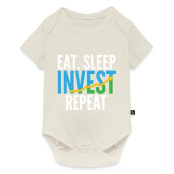 Investment Investor I Trading Eat Sleep Invest - Baby Premium short-sleeve bodysuit - off white - Front