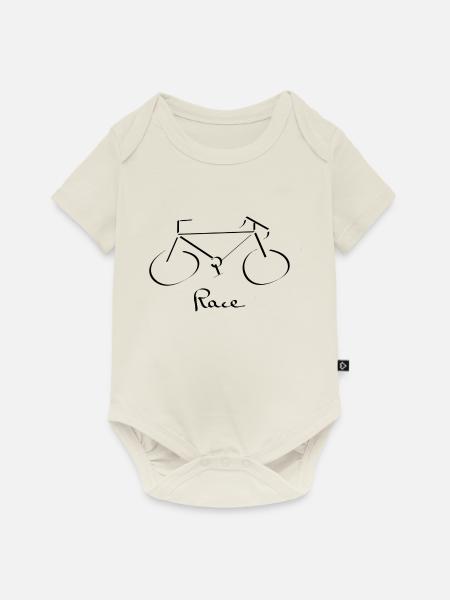 Rennrad - Baby Premium Kurzarmbody - Naturweiß