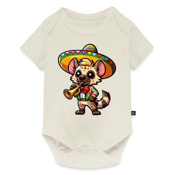 Cinco de Mayo Hyena Trumpeter - Baby Premium short-sleeve bodysuit - off white - Front