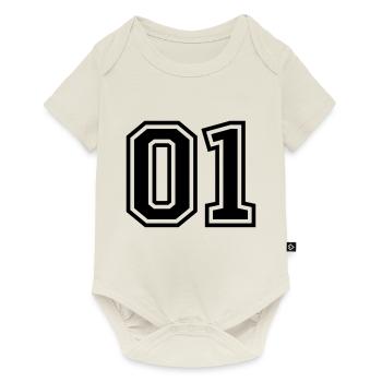 01 numéro un numéro - Body à manches courtes Premium Bébé - blanc cassé - Devant