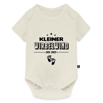 Säugling Baby 2022 Kleiner Wirbelwind Hektisch - Baby Premium Kurzarmbody - Naturweiß - Vorne