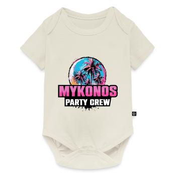 Mykonos Party Crew Holiday Saying - Baby Premium short-sleeve bodysuit - off white - Front