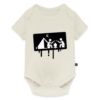 Camping camping - Baby Premium short-sleeve bodysuit - off white - Front