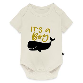 Baby Its a Boy Es ist ein Junge Birthday - Baby Premium Kurzarmbody - Naturweiß - Vorne