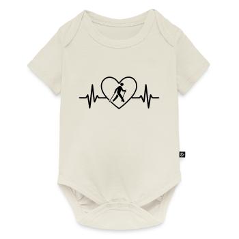 Marche nordique Cœur Sport Randonneurs Nature - Body à manches courtes Premium Bébé - blanc cassé - Devant