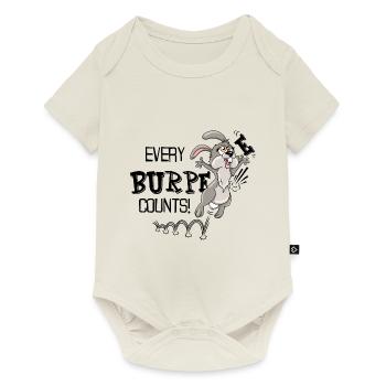 Push-up Jump Burpee Fitness Motivation - Baby Premium short-sleeve bodysuit - off white - Front