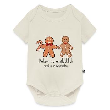 Kekse machen glücklich - Baby Premium Kurzarmbody - Naturweiß - Vorne