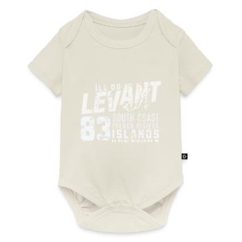 Ile du Levant French Riviera islands - Body à manches courtes Premium Bébé - blanc cassé - Devant
