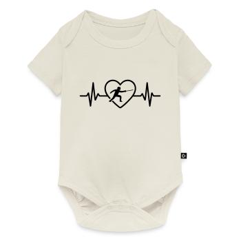 Fencing Heart - Baby Premium short-sleeve bodysuit - off white - Front