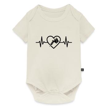 Tattoo Artist Tattoo Machine Heart - Baby Premium short-sleeve bodysuit - off white - Front