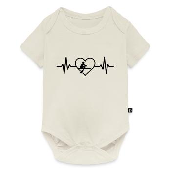 Rowing Rower Heart - Baby Premium short-sleeve bodysuit - off white - Front
