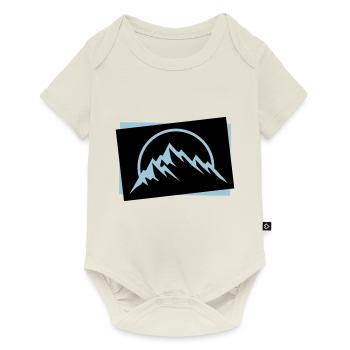 Montagnes symbole de la nature icône - Body à manches courtes Premium Bébé - blanc cassé - Devant