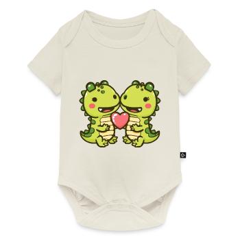 Alligator Couple Love Couple In Love - Baby Premium short-sleeve bodysuit - off white - Front