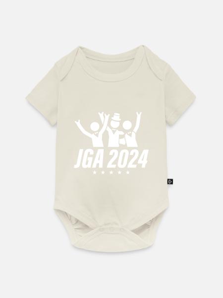 Junggesellen Abschied 2024 - Baby Premium Kurzarmbody - Naturweiß