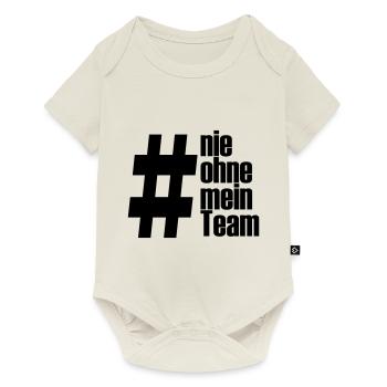 ohne mein team - Baby Premium Kurzarmbody - Naturweiß - Vorne