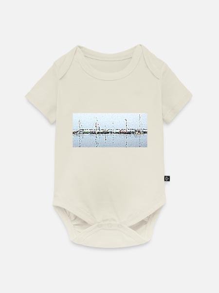 Boats and their reflection - Baby Premium short-sleeve bodysuit - off white