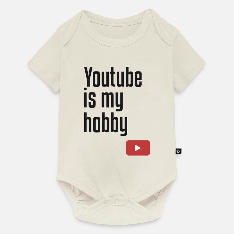 Youtube est mon passe-temps - Body à manches courtes Premium Bébé - blanc cassé