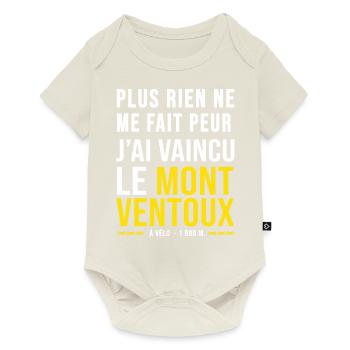 Vélo cycliste Mont Ventoux Humour sport velo - Body à manches courtes Premium Bébé - blanc cassé - Devant