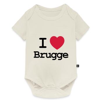 J'aime Bruges - Body à manches courtes Premium Bébé - blanc cassé - Devant
